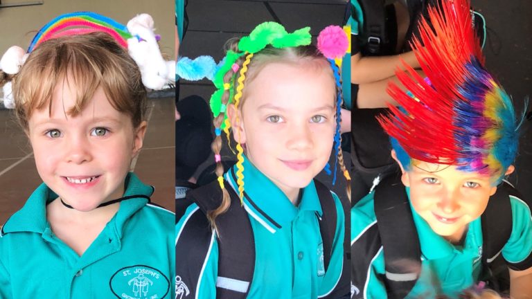 Crazy hair all the rage for St Joseph's fundraiser – Bundaberg Now