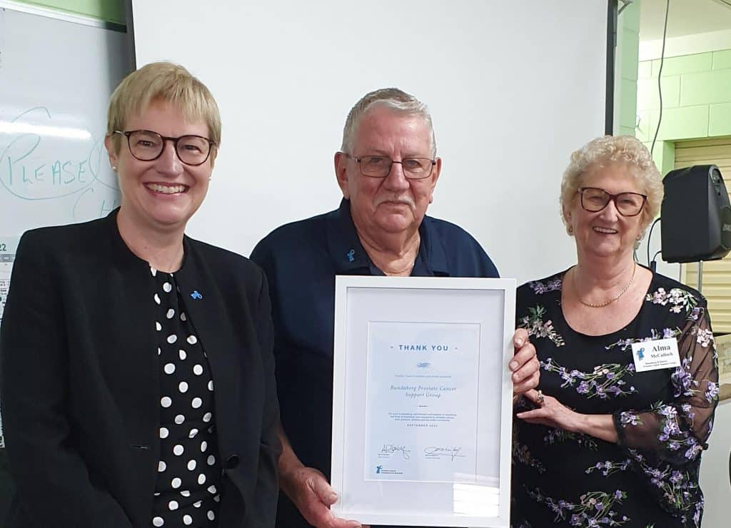 Rob officially awarded for prostate cancer work – Bundaberg Now