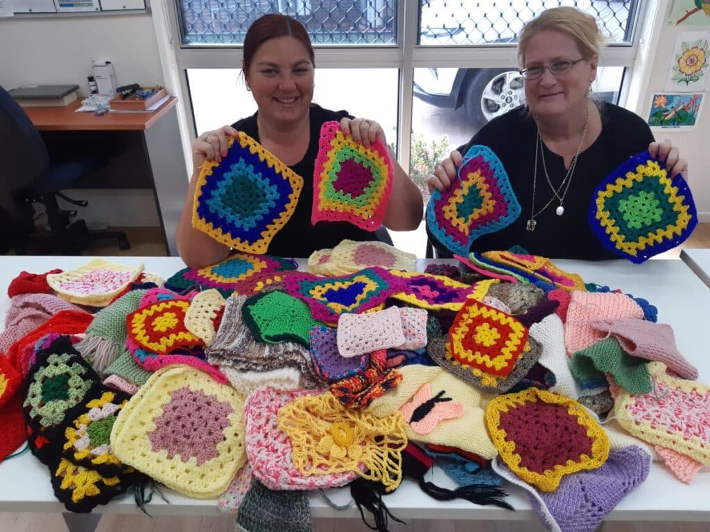 Yarnbombing for Daffodil Day