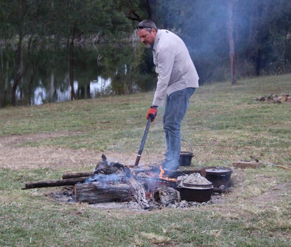 Christmas in July camping