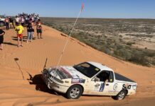 Great Endeavour Rally participants at Big Red, Birdsville.